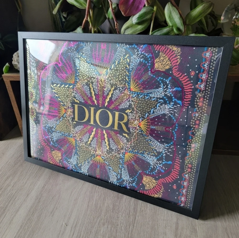 5pcs Dior Beauty Pouch, Ribbon, Charm Star, Framed Shopping Bag